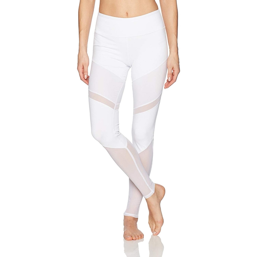 ALO Yoga White Mesh Leggings